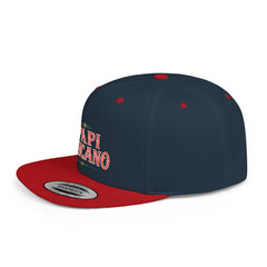 Papi Chicano " Old School " Logo - Embroidered Flat Bill Snapback Hat