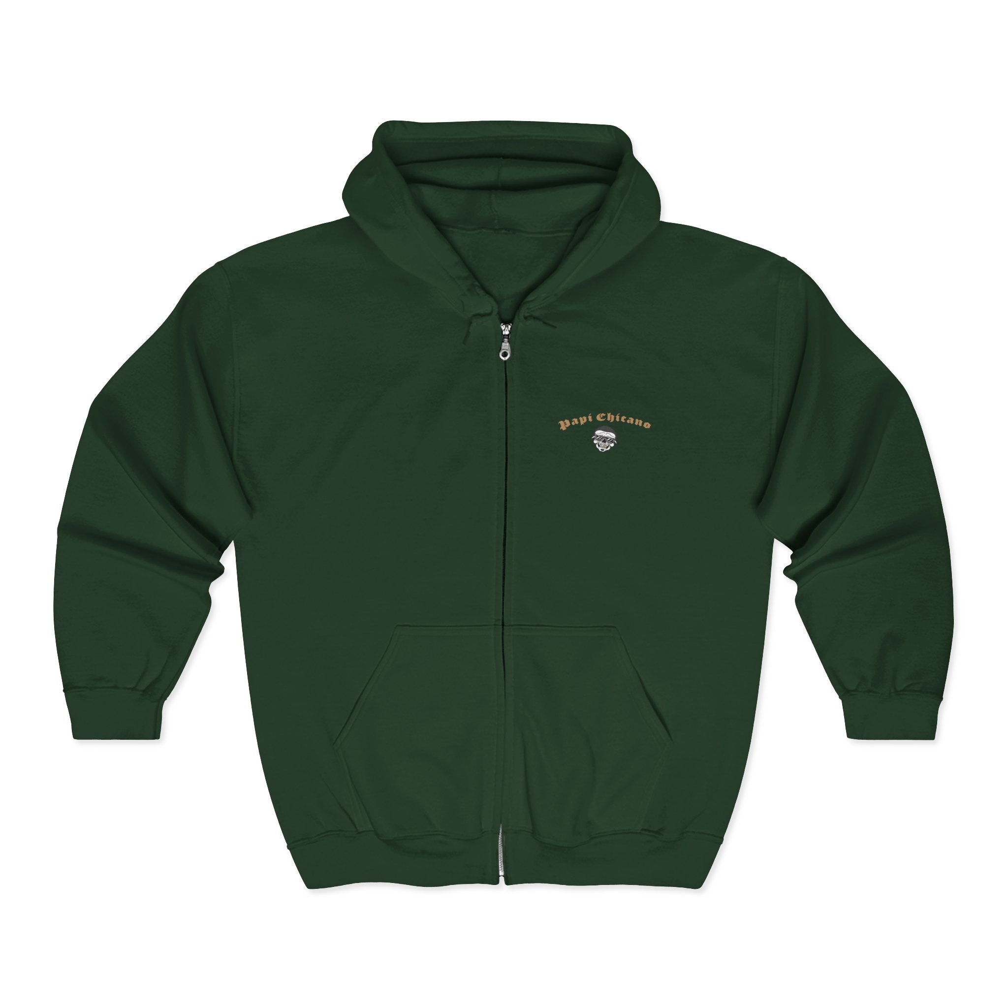 Papi Logo & Bust - Unisex Heavy Blend™ Full Zip Hooded Sweatshirt