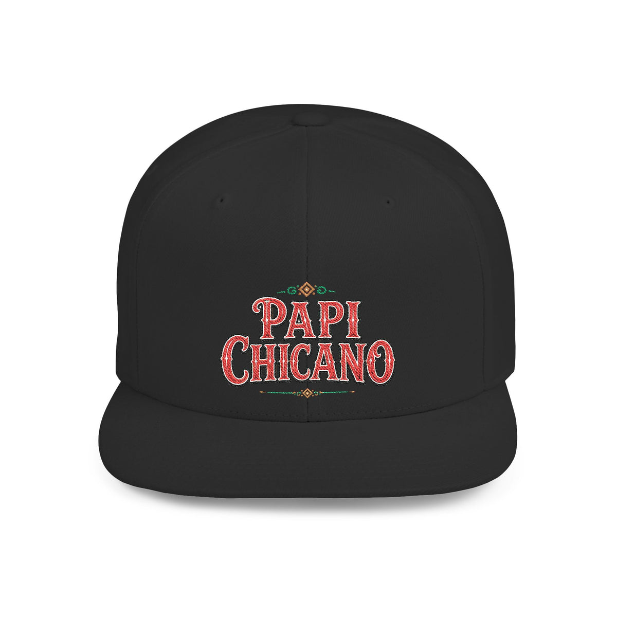 Papi Chicano " Old School " Logo - Embroidered Flat Bill Snapback Hat