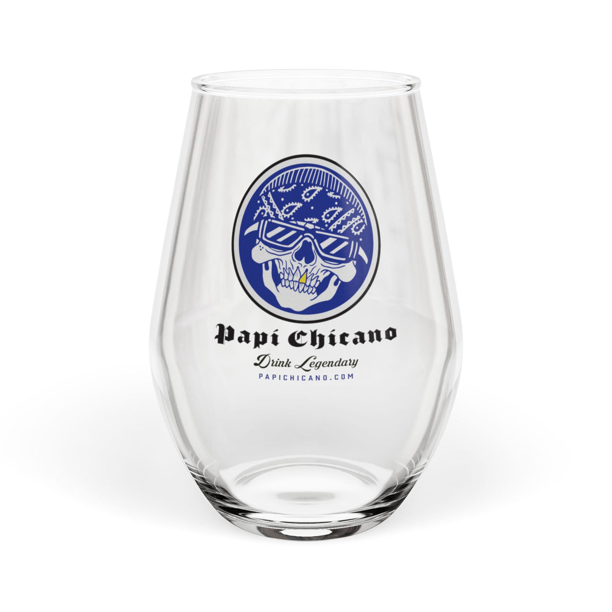 Papi Chicano - Stemless Wine Glass
