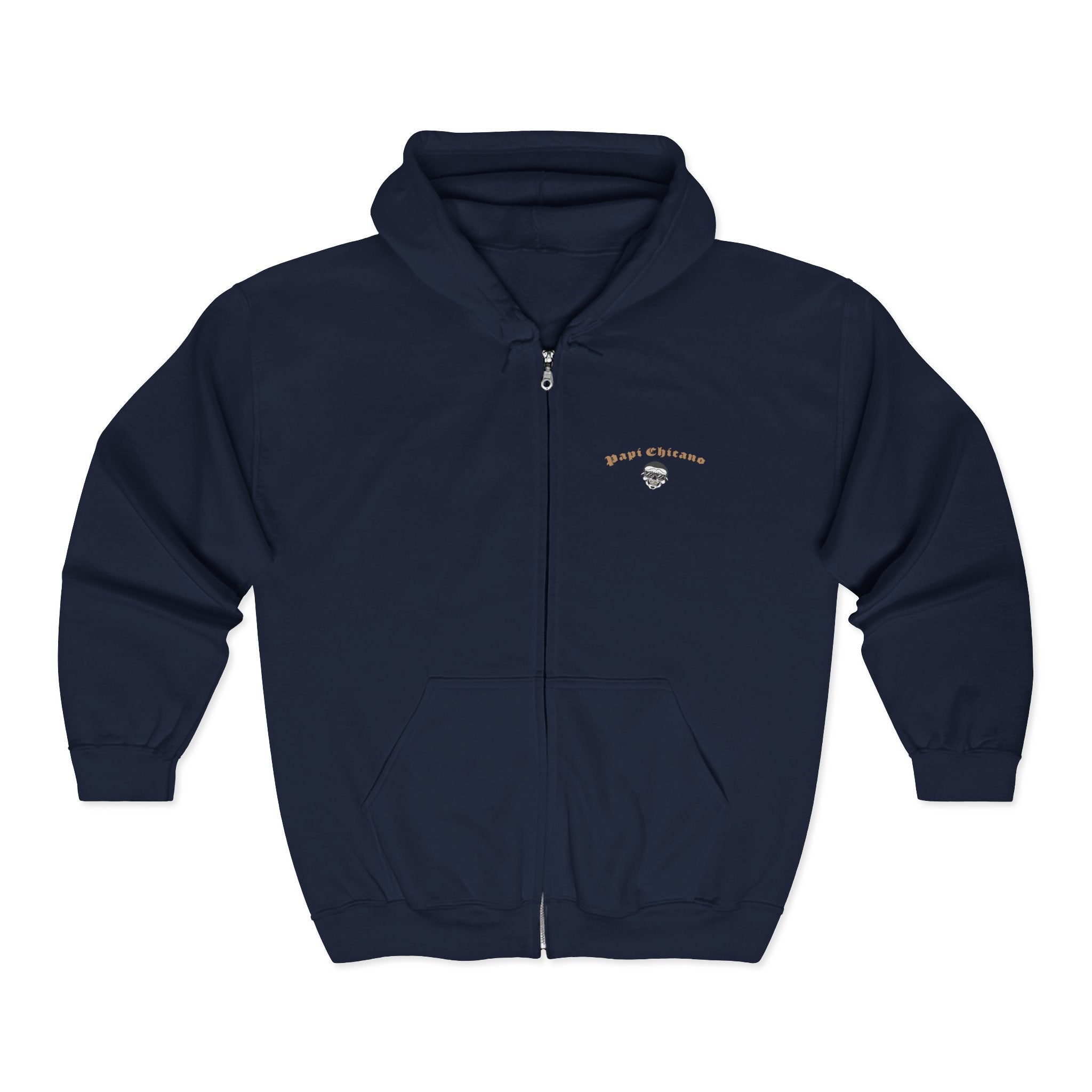 Papi Logo & Bust - Unisex Heavy Blend™ Full Zip Hooded Sweatshirt