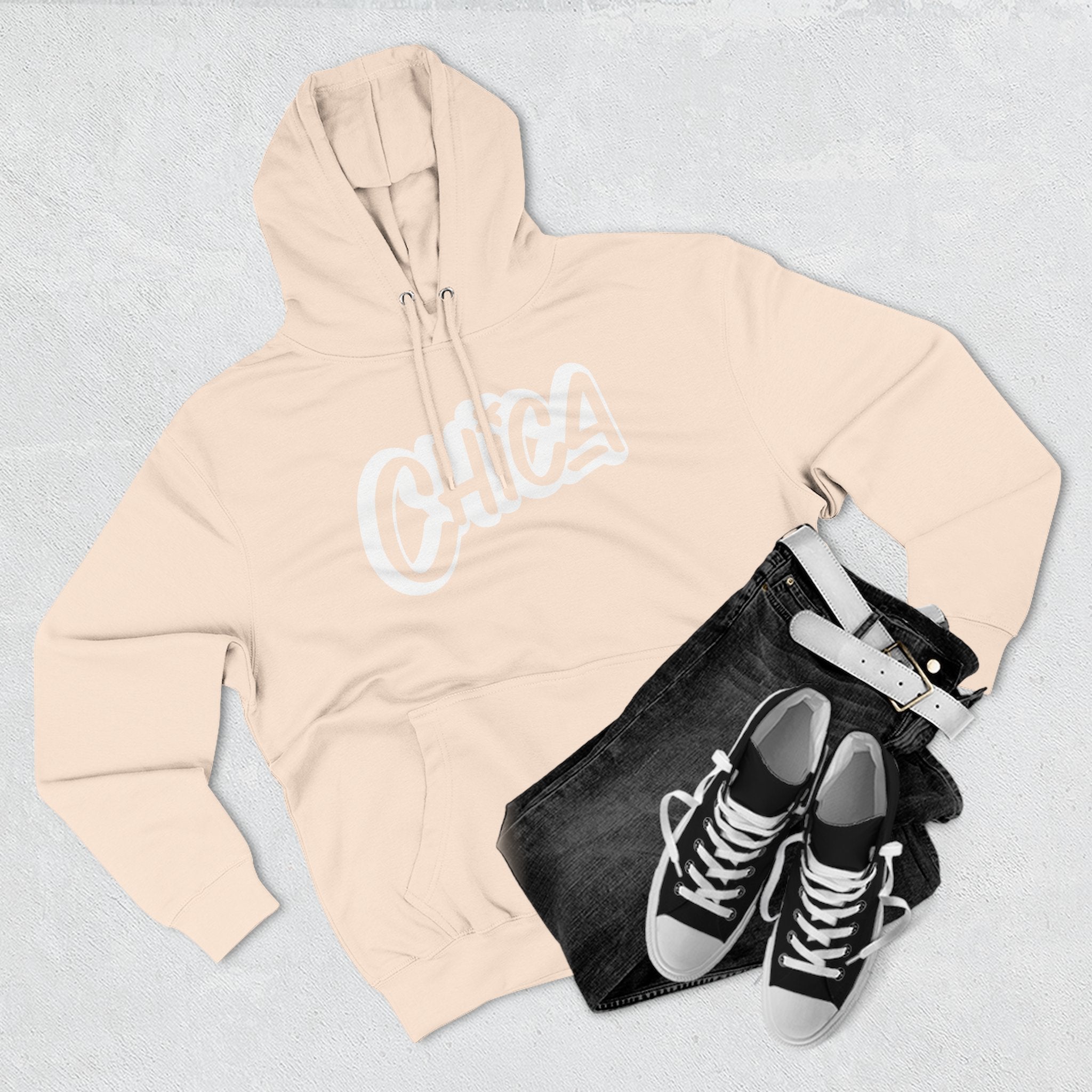 Chica Three-Panel Fleece Hoodie